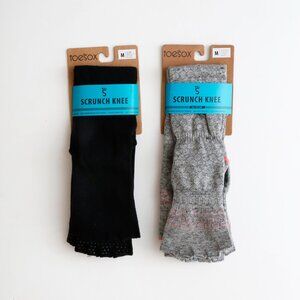 Toesox Half Toe Scrunch Knee High Grip Socks Bundle
